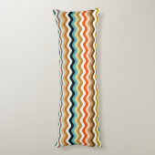 Wavy Zigzag Multicolored Pattern Lichaamskussen (Achterkant (Verticaal))