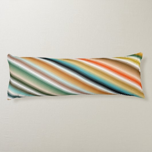 Wavy Zigzag Multicolored Pattern Lichaamskussen (Achterkant)