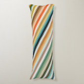 Wavy Zigzag Multicolored Pattern Lichaamskussen (Voorkant Verticaal)