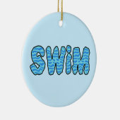 Wavy Zwemmen T-shirt Keramisch Ornament (Rechts)