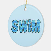 Wavy Zwemmen T-shirt Keramisch Ornament (Links)