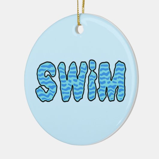 Wavy Zwemmen T-shirt Keramisch Ornament (Links)