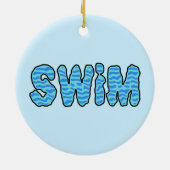 Wavy Zwemmen T-shirt Keramisch Ornament (Achterkant)