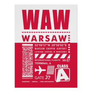 WAW Warschau Airport Perfect Poster