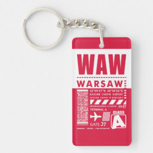 WAW Warschau Airport Sleutelhanger