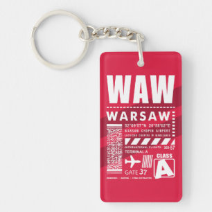 WAW Warschau Airport Sleutelhanger
