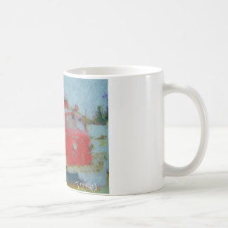 wawa oude brandweerwagen bij hart koffiemok