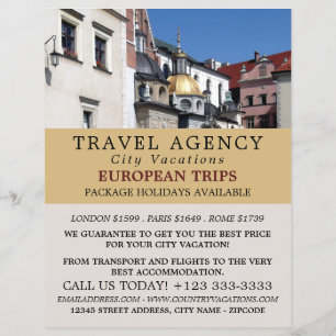 Wawel Cathedral, Krakau, reisbureau Adverteren Flyer