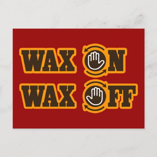 Wax aan - Wax uit Briefkaart (Voorkant)