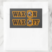 Wax aan - Wax uit Rechthoekige Sticker (Tas)