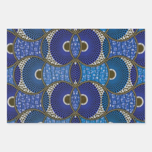 Wax African Blue Cadeaupapier (Voorkant 2)