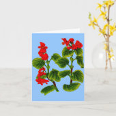 wax bedelonia wax bedelonias print kaart (Gele Bloem)