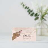 Wax Blush Roze Vrouw Hand Waxing Technician Visitekaartje (Staand voorkant)