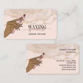Wax Blush Roze Vrouw Hand Waxing Technician Visitekaartje (Voorkant / Achterkant)
