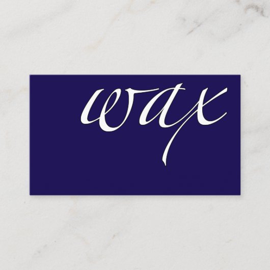 Wax: Braziliaanse wax Visitekaartje (Voorkant)