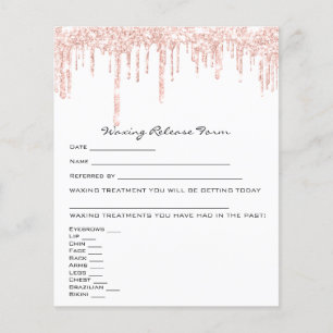 Wax Depilatie Aansprakelijkheidsverklaring Witte Flyer