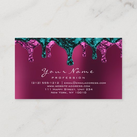 Wax Epilatie Roze ontharingsnagels Blauwgroen Bour Visitekaartje (Achterkant)