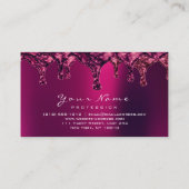 Wax Epilation Pink Depilation Nails Red Burgundy Visitekaartje (Achterkant)