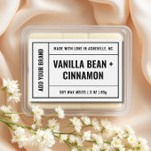 Wax Melt Minimalist Modern 3x2" Label Voedselcontainer Etiket