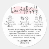 Wax Melt Waarschuwing Etiket Feminine Safety Stick (Voorkant)