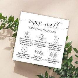 Wax Melts Care Bedankt voor je creditcard Elegant  Vierkante Visitekaartje