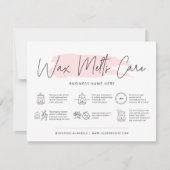 Wax Melts Care Kaart Safety Instructions Feminine (Voorkant)