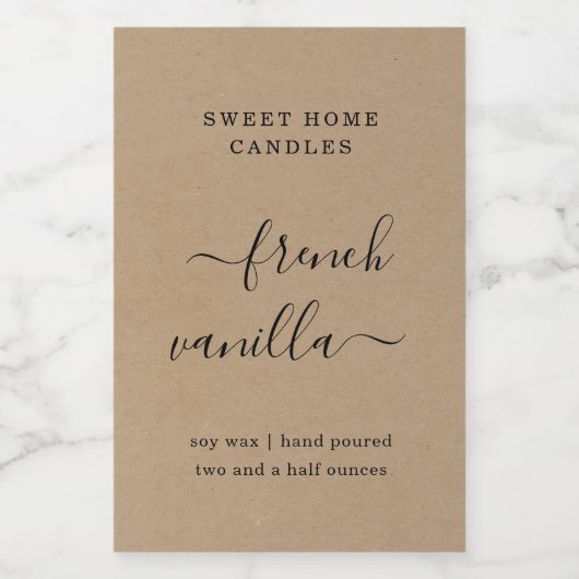 Wax Melts Label 3x2-inch Kraft Background Sticker (Enkel label)