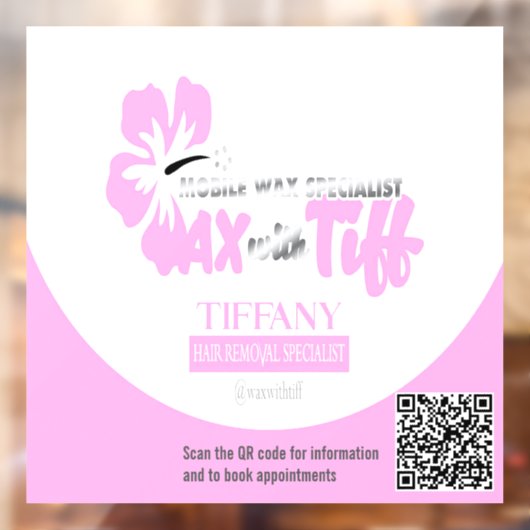 Wax met Tiff doorzichtig venster sticker (Vel 2)