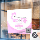 Wax met Tiff doorzichtig venster sticker (Cafe Raam)