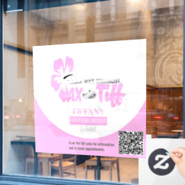 Wax met Tiff doorzichtig venster sticker