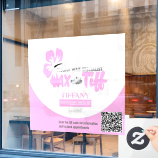 Wax met Tiff doorzichtig venster sticker