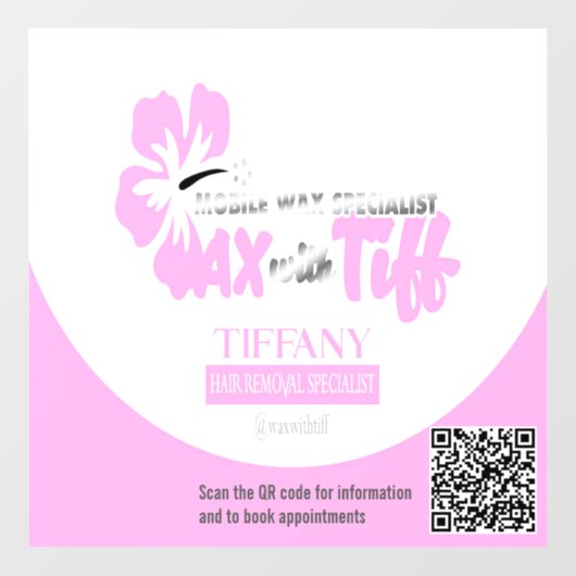 Wax met Tiff doorzichtig venster sticker (Vel)