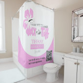 Wax met Tiff doorzichtig venster sticker Douchegordijn (In situ)