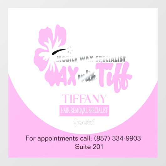 Wax met Tiff-raamsticker Raamsticker (Vel)