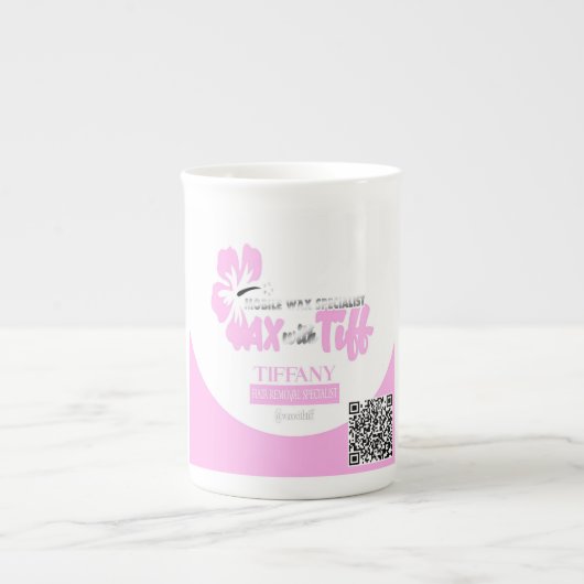 Wax met Tiff tuimelaar Porselein Kop (Voorkant)