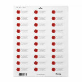 Wax Monogram Adresetiket - Rode Kruis2 Etiket (Full Sheet)