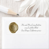 Wax Monogram Adresetiket - Script Y Etiket (Insitu)
