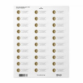 Wax Monogram Adresetiket - Script Y Etiket (Full Sheet)