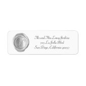Wax Monogram Adresetiketten - Script M Etiket (Voorkant)