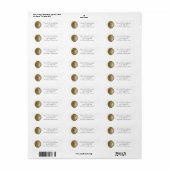 Wax Monogram Adresetiketten - Script T Etiket (Full Sheet)