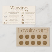 Wax-nazorg en -getrouwheidskaart visitekaartje (Voorkant / Achterkant)