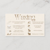 Wax-nazorg en -getrouwheidskaart visitekaartje (Voorkant)