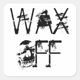 Wax off!!! Steek me omhoog! Vierkante Sticker