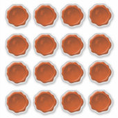 Wax Seal Bruiloft Initialen Gevormde Stickers (Voorkant)