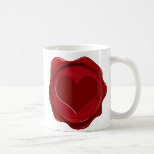 WAX SEAL HEART   2x Koffiemok