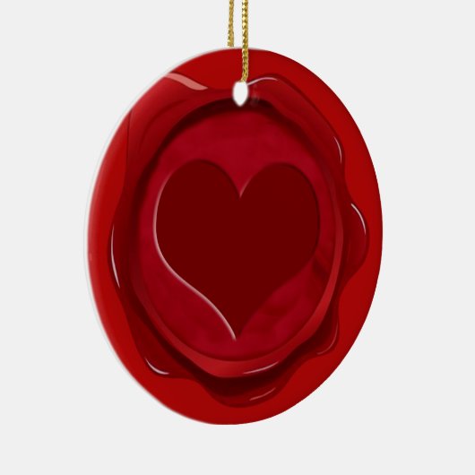 WAX SEAL HEART KERAMISCH ORNAMENT (Rechts)