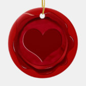 WAX SEAL HEART KERAMISCH ORNAMENT (Voorkant)
