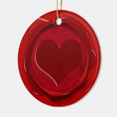 WAX SEAL HEART KERAMISCH ORNAMENT (Links)