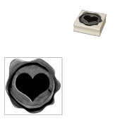 Wax Seal HEART + uw ideeën Rubberstempel (Gestempeld)
