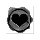 Wax Seal HEART + uw ideeën Rubberstempel (Afrduk)